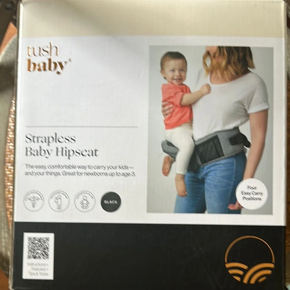 Strapless Baby Hipseat - Black - Picture 2 of 4
